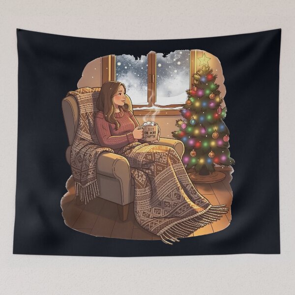 Item preview, christmas coffee and books just one more chapter designed and sold by Uglyandcute.