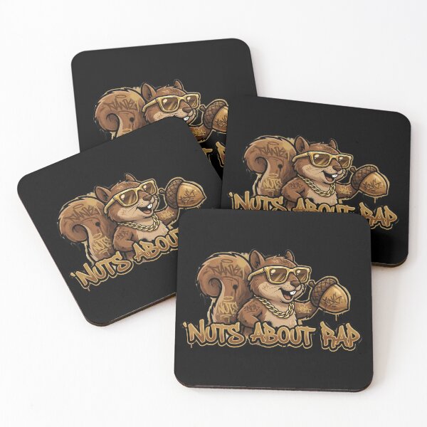 Item preview, Nuts About Rap – Funny Hip-Hop Squirrel with Gold Chain & Sunglasses Sticker Art designed and sold by FluffinCool.