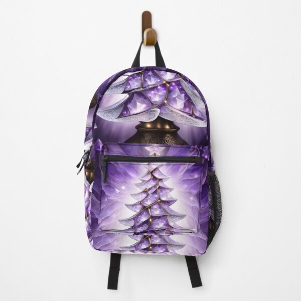 Item preview, SEASONS GREETING CHRISTMAS TREE Purple Amethyst Sapphire Stained Glass Art Print on Demand ~Winter Wonderland Party Decoration~Birthday Gift~Favor designed and sold by Spinning Plates 360.