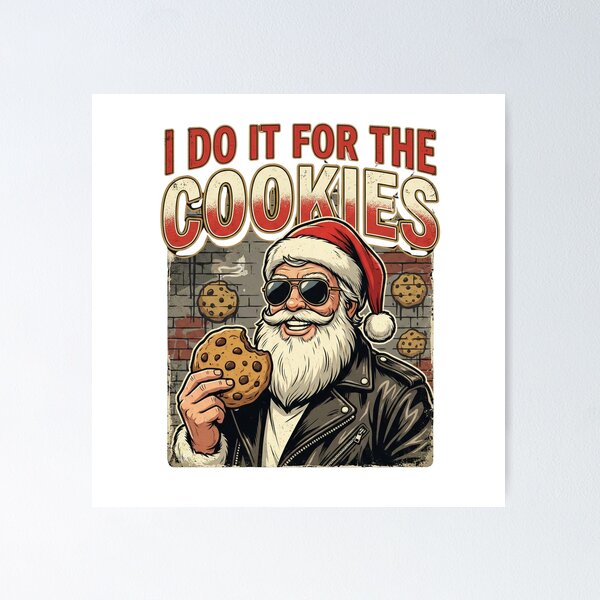 Item preview, Badass Biker Santa "I Do It For The Cookies" designed and sold by TORLI MORLI.