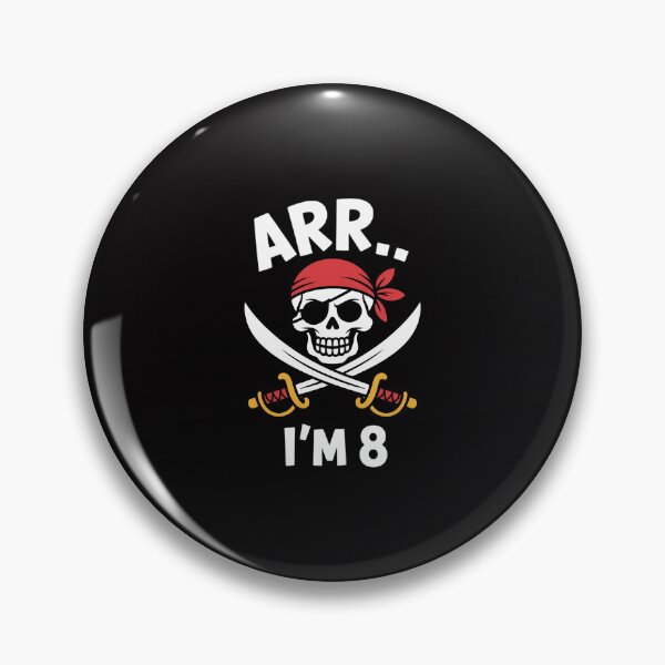 Item preview, Arr.. I'm 8 Pirate Themed 8th Birthday Party Boy Captain designed and sold by ConceptThena.