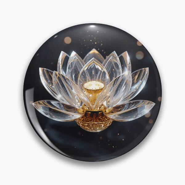 Item preview, Golden Crystal Lotus Meditation Wall Art designed and sold by NIVEX.