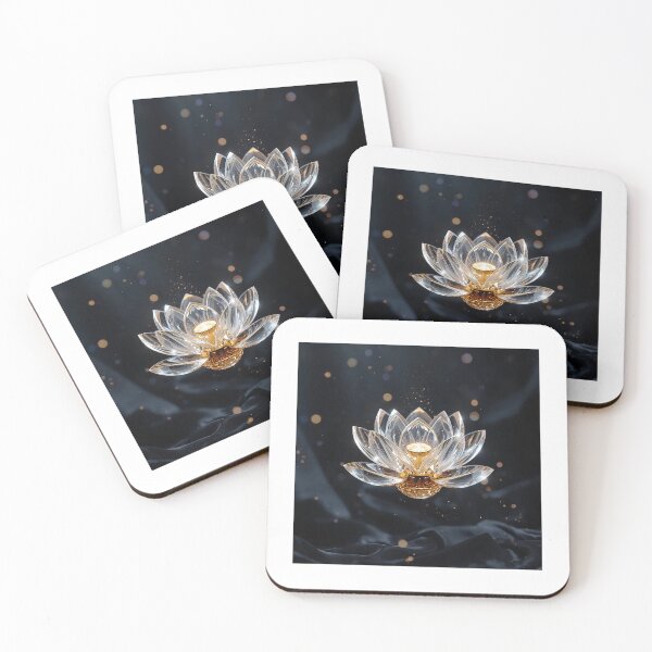 Item preview, Golden Crystal Lotus Meditation Wall Art designed and sold by NIVEX.
