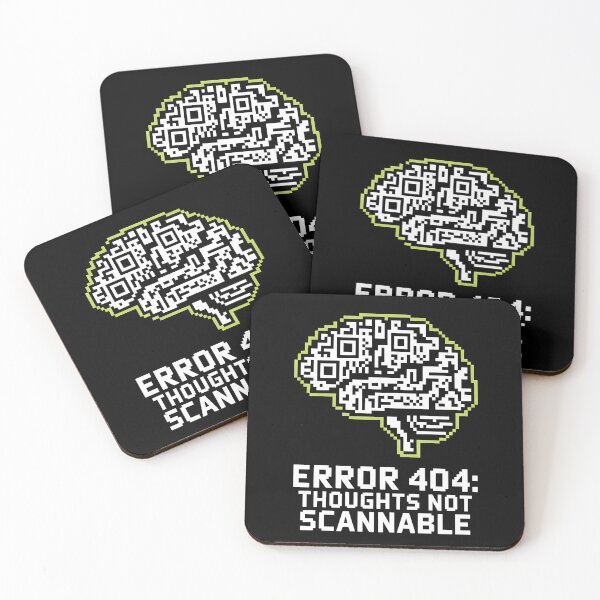 Item preview, QR Code Brain Pixel Art Design - Error 404 Thoughts Not Scannable –  designed and sold by HoneyVibe.