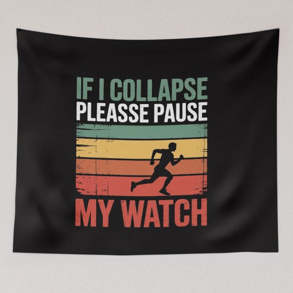 Item preview, Runner If I Collapse Please Pause My Watch Running designed and sold by ConceptThena.