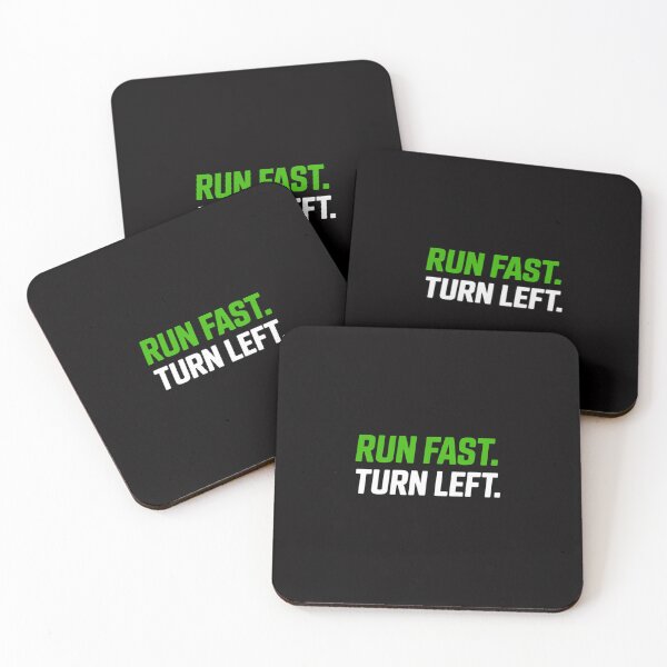 Item preview, Run Fast Turn Left - Track Runner Motivational Fitness designed and sold by ConceptThena.