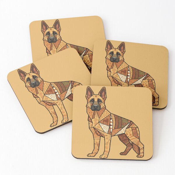 Item preview, German Shepherd Celtic Legend: Mosaic of Patterns and Fauna designed and sold by bsbd-action.