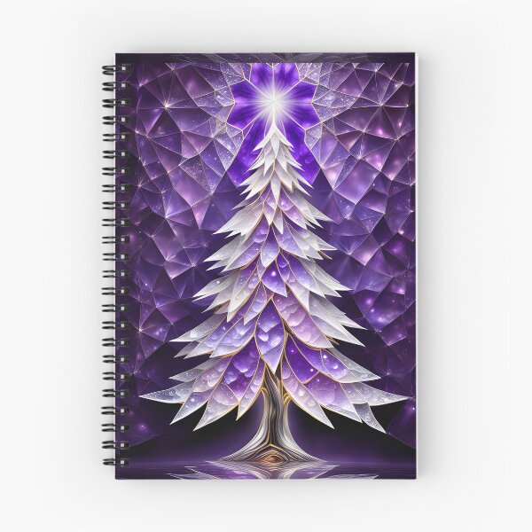 Item preview, SEASONS GREETING CHRISTMAS TREE Purple Amethyst Sapphire Stained Glass Art Print on Demand ~Winter Wonderland Party Decoration~Birthday Gift~Favor designed and sold by Spinning Plates 360.
