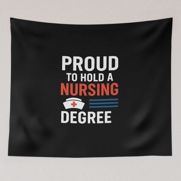 Item preview, Proud to Hold a Nursing Degree – Nurse Graduation Quote designed and sold by artcultreone.
