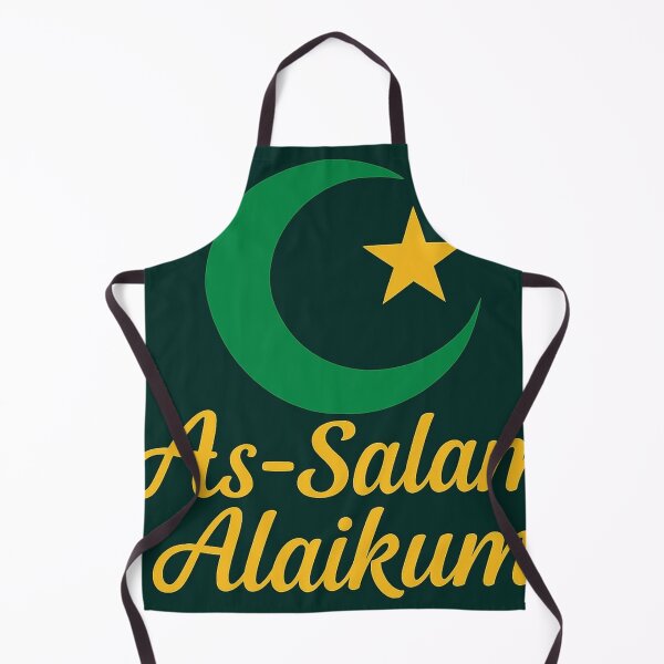 Item preview, As-Salam Alaikum Crescent & Star – Islamic Peace Design (Green & Gold) designed and sold by XyoticStudios.