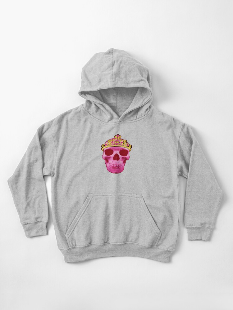 pink skull hoodie