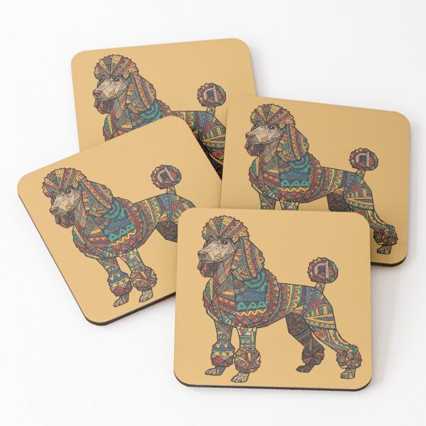 Item preview, Colorful Poodle Party: Vibrant Multicolor Tribal Art designed and sold by bsbd-action.