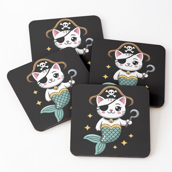 Item preview, Pirate Mermaid Cat Cats Lover Kitten Pet Owner Men Women Kids designed and sold by Viepenny.