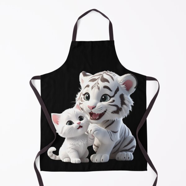 Item preview, A cute adorable baby white tiger and kitten T-shirt designed and sold by Alicjareign.