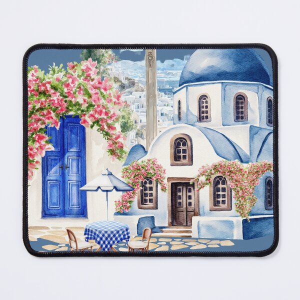 Item preview, Mediterranean Architecture with Floral Accents designed and sold by Modern-Tropical.