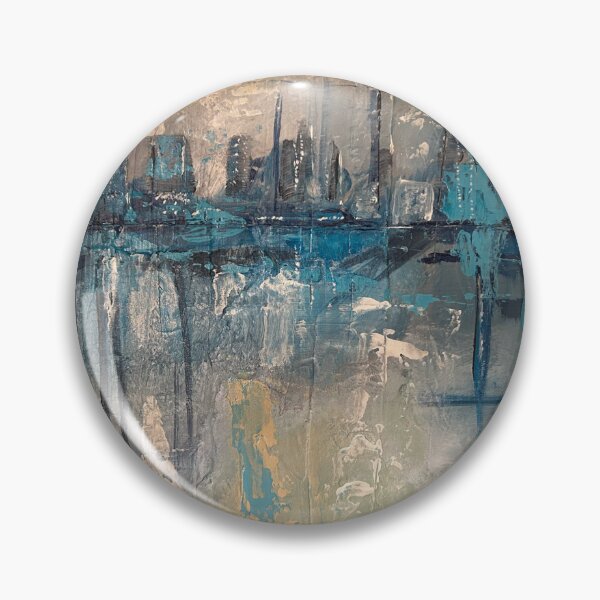 Item preview, Abstract Turquoise & Black city scape designed and sold by Christine Ostergren.