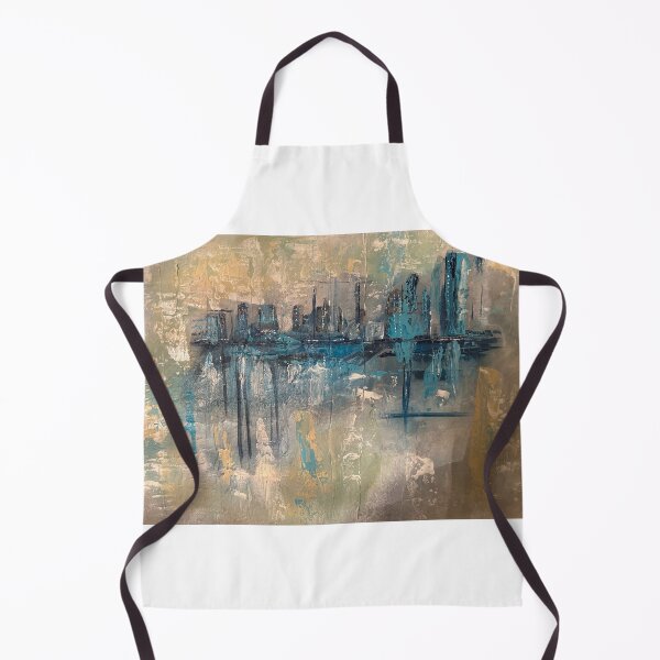 Item preview, Abstract Turquoise & Black city scape designed and sold by Christine Ostergren.