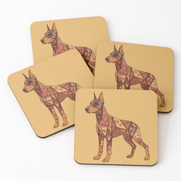 Item preview, Doberman Warrior: Silhouettes of the Hunt in Mosaic designed and sold by bsbd-action.