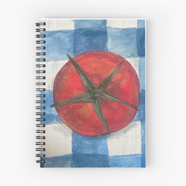 Item preview, tomato on picnic blanket gouache painting designed and sold by June Clancy.
