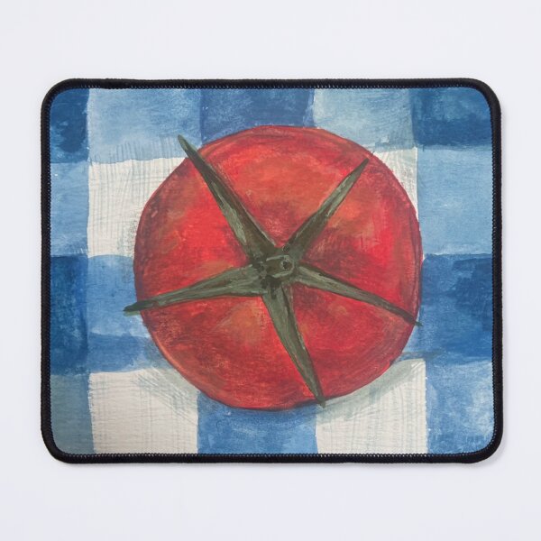 Item preview, tomato on picnic blanket gouache painting designed and sold by June Clancy.