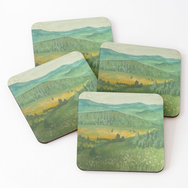 Item preview, rolling hills gouache landscape painting  designed and sold by June Clancy.