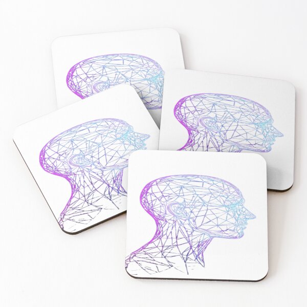 Item preview, Futuristic Polygonal Wireframe Head Art designed and sold by TFM-Fashion.