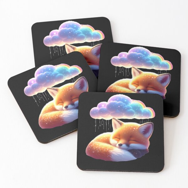 Item preview, A cute baby fox sleeping under the glowing clouds t-shirt  designed and sold by Alicjareign.