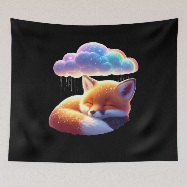 Item preview, A cute baby fox sleeping under the glowing clouds t-shirt  designed and sold by Alicjareign.