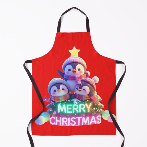 Item preview, Cute Chibi Penguins Merry Christmas Neon Glow T-shirt designed and sold by Alicjareign.