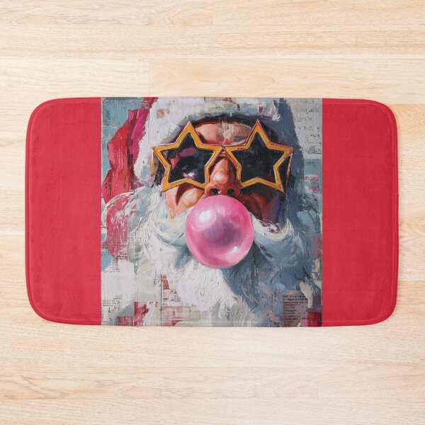 Item preview, Retro Pop Art Santa with Bubblegum – Funky Christmas Portrait Design designed and sold by ArgentoArt.