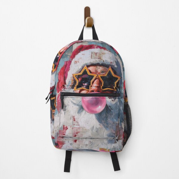 Item preview, Retro Pop Art Santa with Bubblegum – Funky Christmas Portrait Design designed and sold by ArgentoArt.