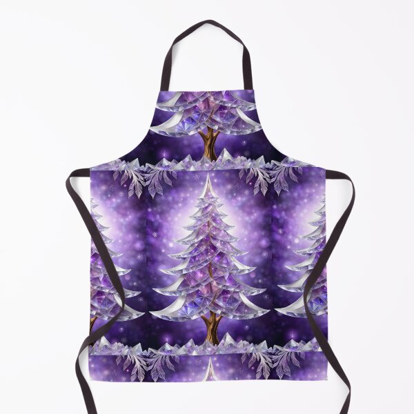 Item preview, SEASONS GREETING CHRISTMAS TREE Purple Amethyst Sapphire Stained Glass Art Print on Demand ~Winter Wonderland Party Decoration~Birthday Gift~Favor designed and sold by Spinning Plates 360.