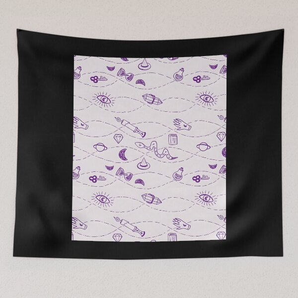 Item preview, Mystic Doodles Witchy Elements Purple Lineart designed and sold by EalpalRicoin.