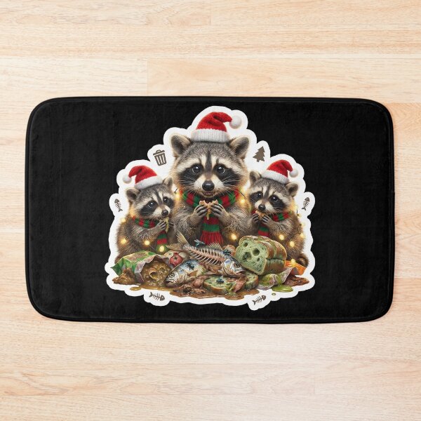 Item preview, Christmas raccoons in the trash – Trash Panda Christmas Feast designed and sold by DAGHO.