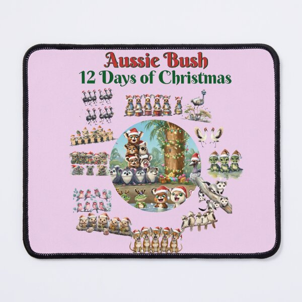 Item preview, Aussie Bush 12 Days of Christmas Chibi Animals Collage designed and sold by ArtisticDesignsbyLinda.