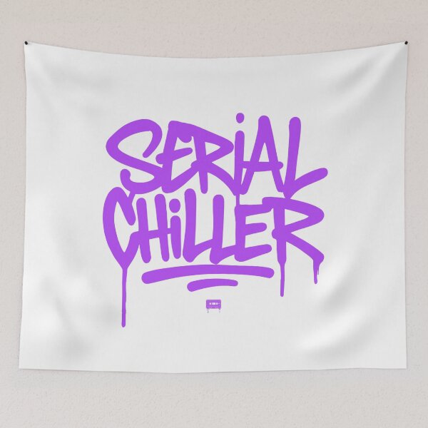 Item preview, Serial Chiller Graffiti Street Art Typography designed and sold by WHITE FLAME PRINTS.