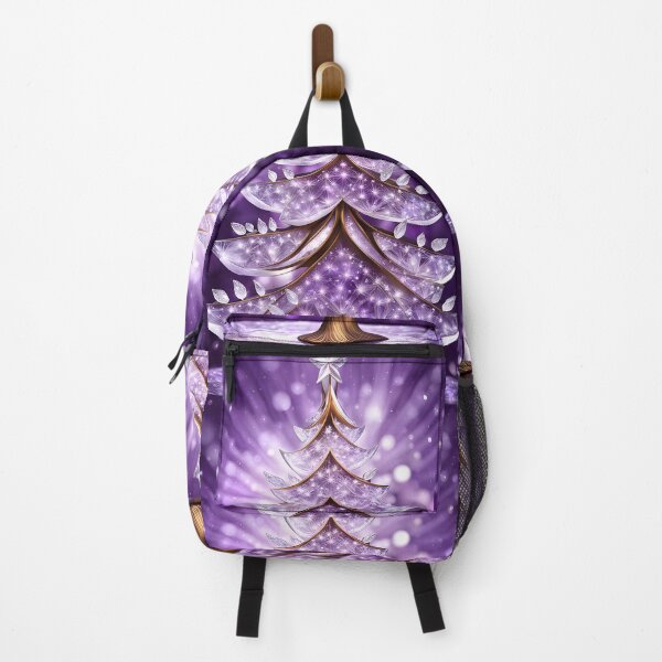 Item preview, SEASONS GREETING CHRISTMAS TREE Purple Amethyst Sapphire Stained Glass Art Print on Demand ~Winter Wonderland Party Decoration~Birthday Gift~Favor designed and sold by Spinning Plates 360.