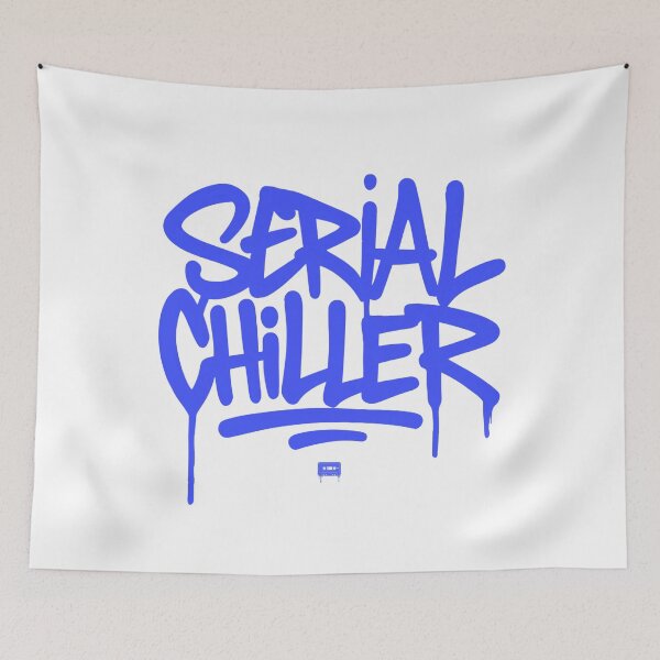 Item preview, Serial Chiller Graffiti Street Art Typography designed and sold by WHITE FLAME PRINTS.