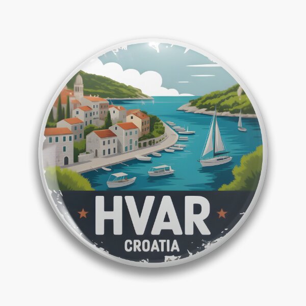 Item preview, Hvar Croatia Harbor – Mediterranean Coastal Scene designed and sold by SoftyDesigns.