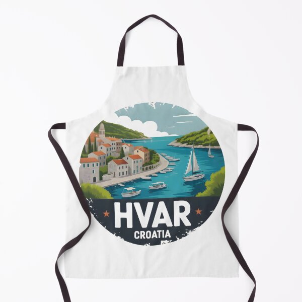 Item preview, Hvar Croatia Harbor – Mediterranean Coastal Scene designed and sold by SoftyDesigns.