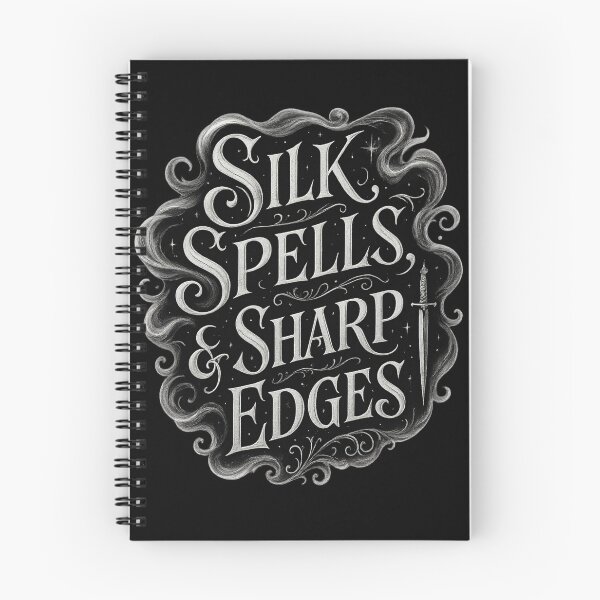 Item preview, Silk Spells and Sharp Edges – Gothic Witchcore Typography Art designed and sold by Mouraludia.