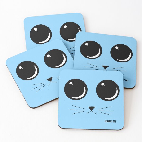 Item preview, Scaredy Cat Face - Black Eyes designed and sold by KaijuCats.