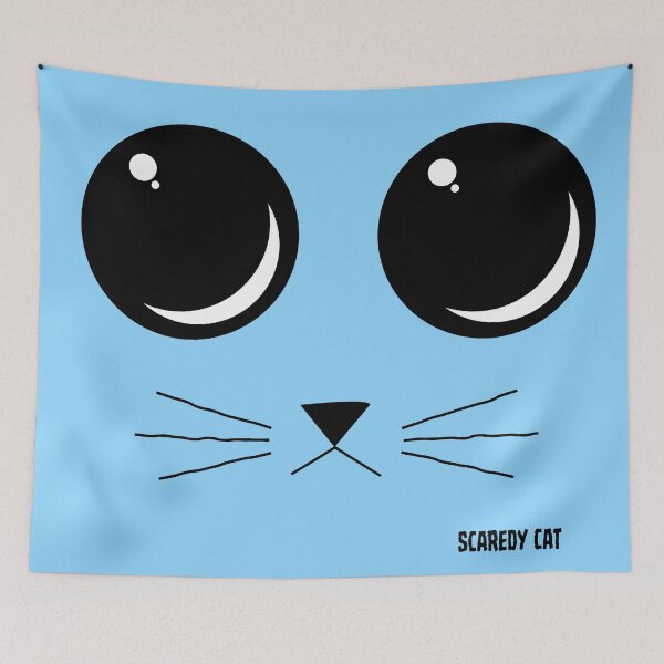 Item preview, Scaredy Cat Face - Black Eyes designed and sold by KaijuCats.
