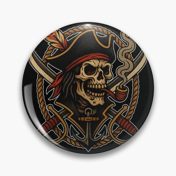 Item preview, Skeleton Pirate Captain & Crossed Swords | Neo-Traditional Tattoo Art designed and sold by uNORTHODOX72.