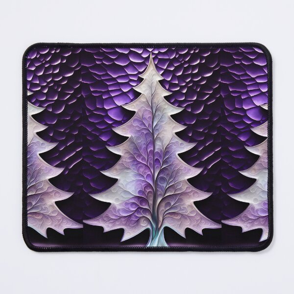 Item preview, SEASONS GREETING CHRISTMAS TREE Purple Amethyst Sapphire Stained Glass Art Print on Demand ~Winter Wonderland Party Decoration~Birthday Gift~Favor designed and sold by Spinning Plates 360.