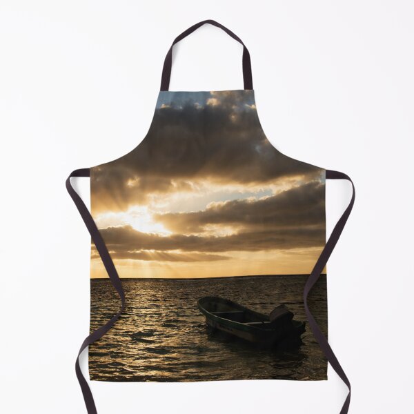 Item preview, Sunrise Over the Sea with Fishing Boat Photography designed and sold by Compass and a Camera.