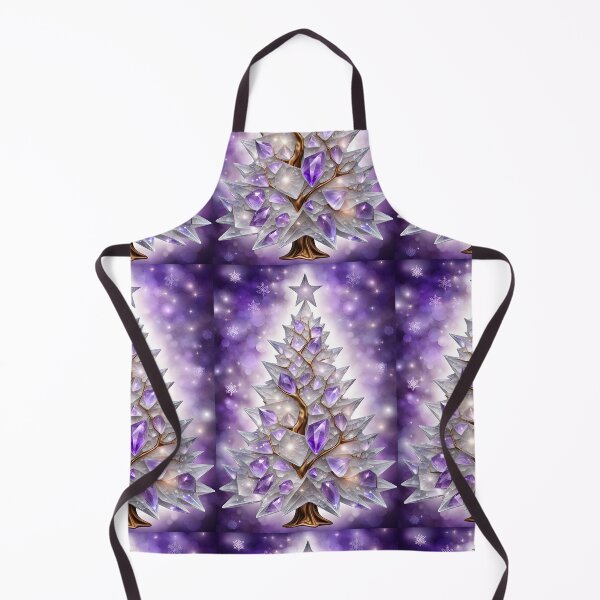 Item preview, SEASONS GREETING CHRISTMAS TREE Purple Amethyst Sapphire Stained Glass Art Print on Demand ~Winter Wonderland Party Decoration~Birthday Gift~Favor designed and sold by Spinning Plates 360.