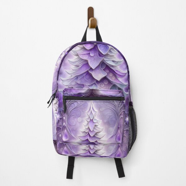 Item preview, SEASONS GREETING CHRISTMAS TREE Purple Amethyst Sapphire Stained Glass Art Print on Demand ~Winter Wonderland Party Decoration~Birthday Gift~Favor designed and sold by Spinning Plates 360.