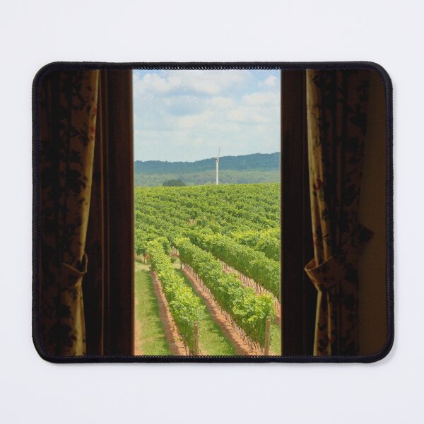 Item preview, Vineyard Serenity: Rustic Window View Photography designed and sold by Compass and a Camera.