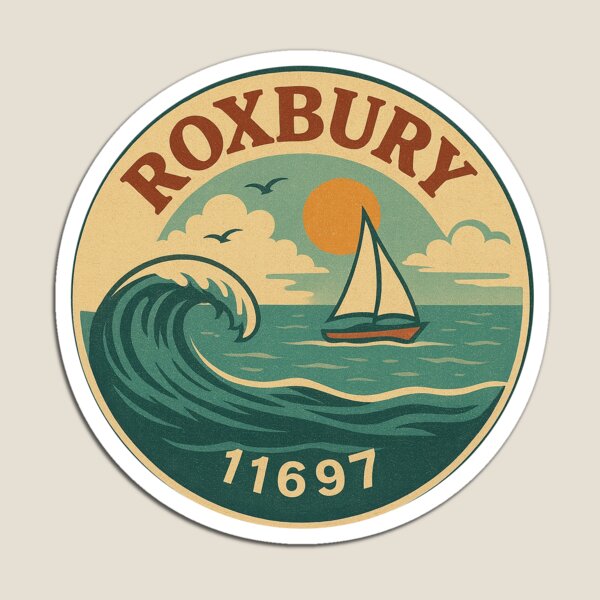 Item preview, Roxbury Vintage Wave Magnet designed and sold by paigearo.